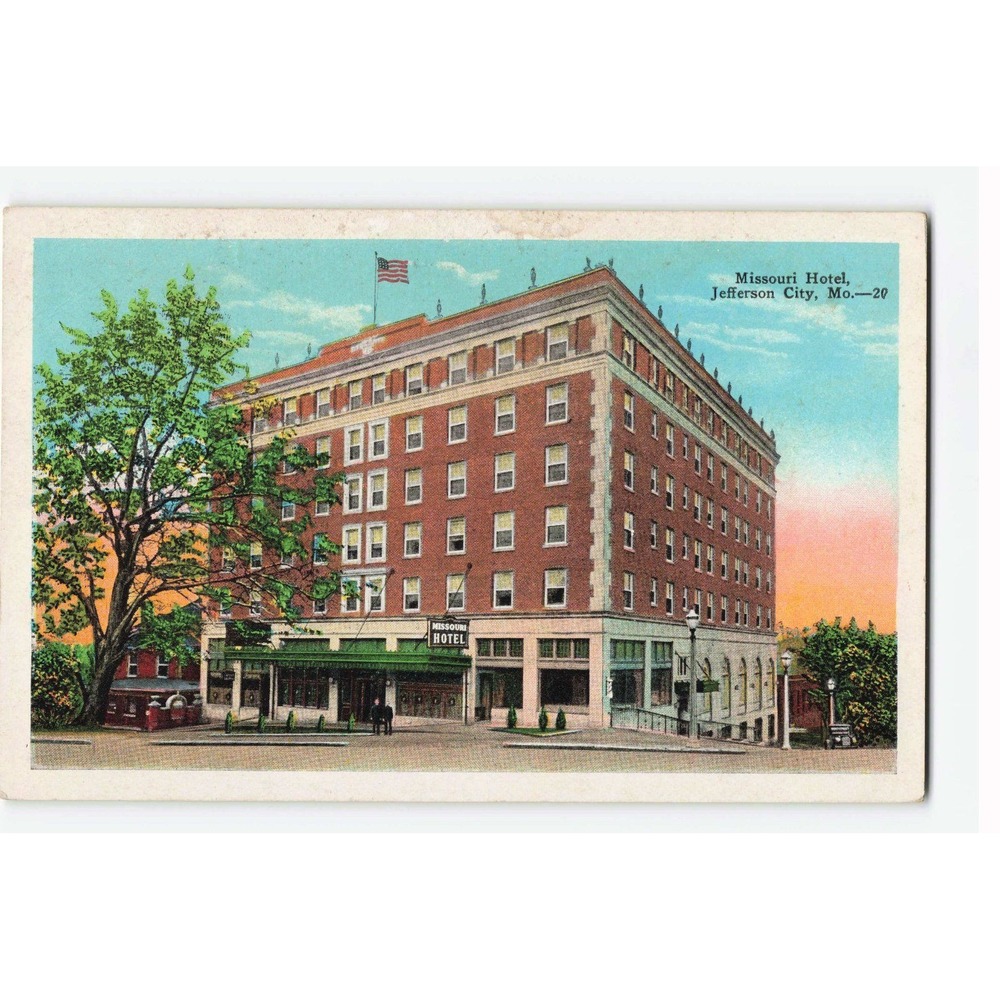 Vintage Missouri Hotel Jefferson City MO Linen Postcard E. C. Kropp 5891-N